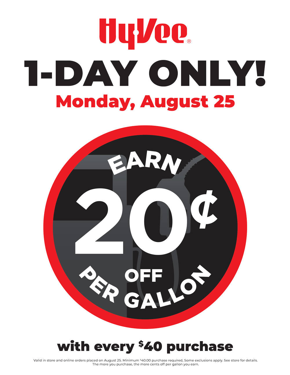 1 day fuel saver sale